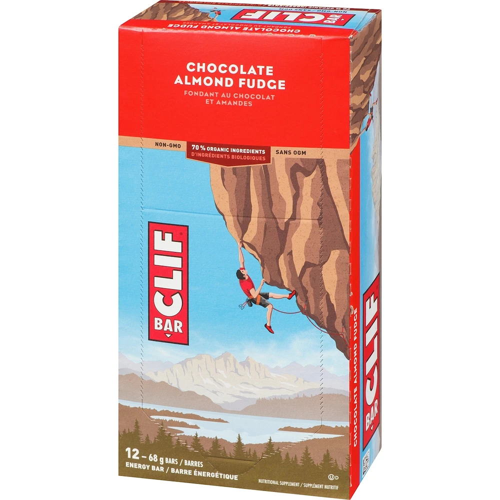 CLIF BAR - Energy Bars - Chocolate Almond Fudge - (68 Gram Protein Bars, 12 Count)
