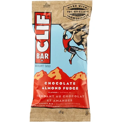CLIF BAR - Energy Bars - Chocolate Almond Fudge - (68 Gram Protein Bars, 6 Count)