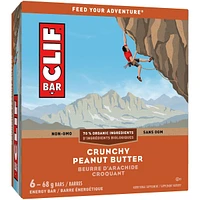 CLIF BAR - Energy Bars - Crunchy Peanut Butter - (68 Gram Protein Bars, 6 Count)
