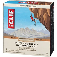 CLIF BAR - Energy Bars - White Chocolate Macadamia Flavour - (68 Gram Protein Bars, 6 Count)
