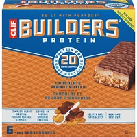 CLIF BUILDERS™  - Protein Bars - Chocolate Peanut Butter Flavour - (68 Gram Non-GMO Bars, 6 Count)