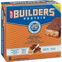 CLIF BUILDERS™  - Protein Bars - Chocolate Peanut Butter Flavour - (68 Gram Non-GMO Bars, 6 Count)