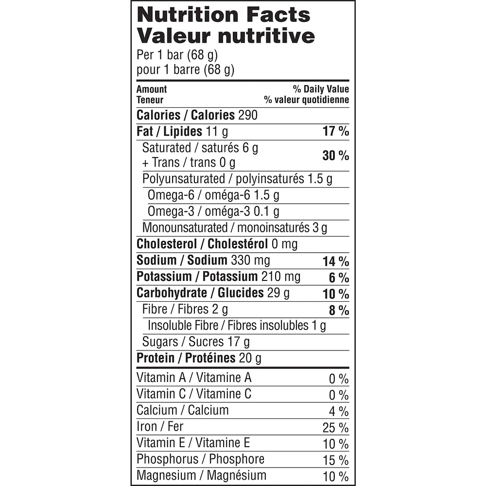 CLIF BUILDERS™  - Protein Bars - Chocolate Peanut Butter Flavour - (68 Gram Non-GMO Bars, 6 Count)