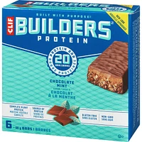CLIF BUILDERS™  - Protein Bars - Chocolate Mint - (68 Gram Non-GMO Bars, 6 Count)
