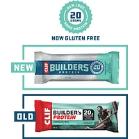 CLIF BUILDERS™  - Protein Bars - Chocolate Mint - (68 Gram Non-GMO Bars, 12 Count)