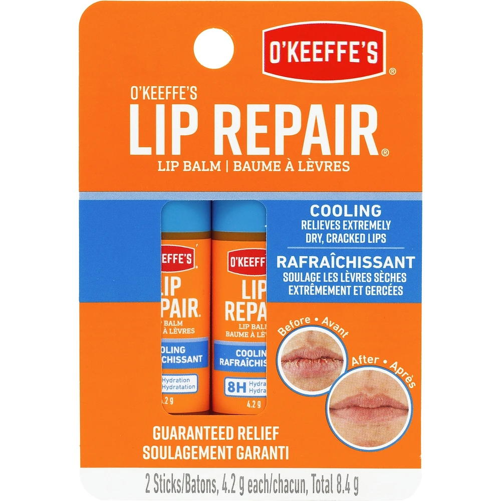 O'Keeffe's Cooling Lip Repair Twin Pack