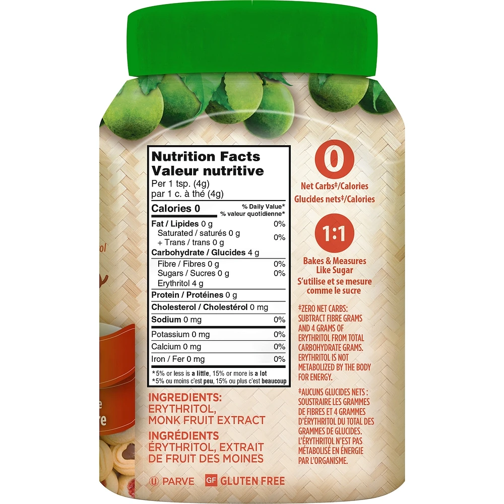 Splenda Monk Fruit Zero Calorie Sweetener Jar - 540g