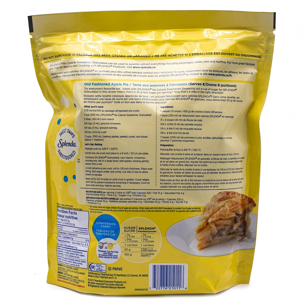 Splenda® No Calorie Sweetener Granulated (5lb Eqv)