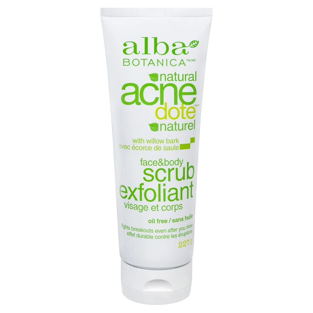 Natural Acne Face & Body Scrub with Willow Bark
