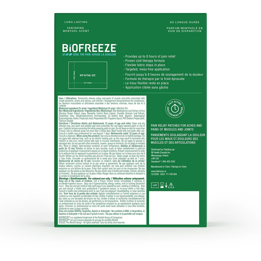 Biofreeze Pain Relief Patch