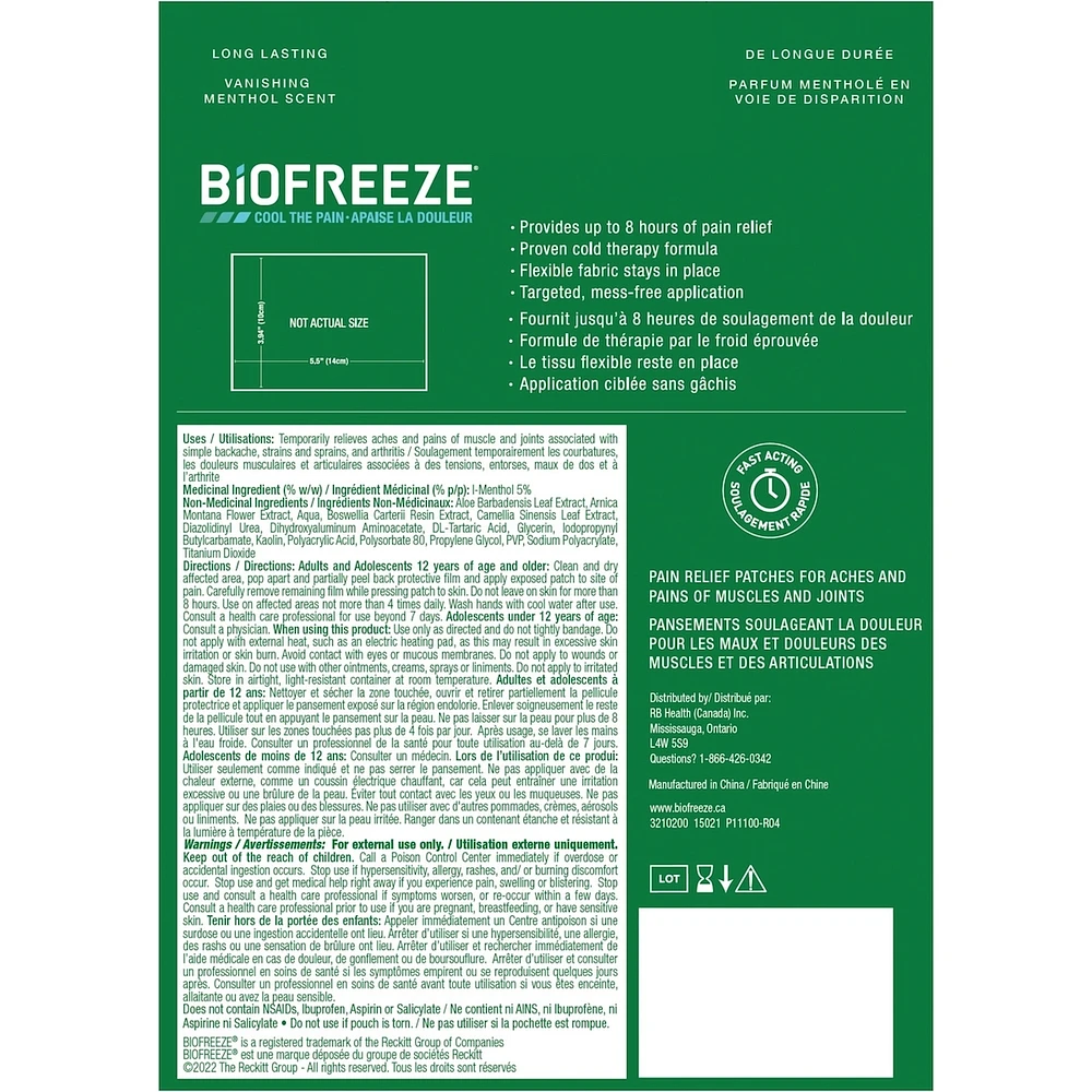 Biofreeze Pain Relief Patch