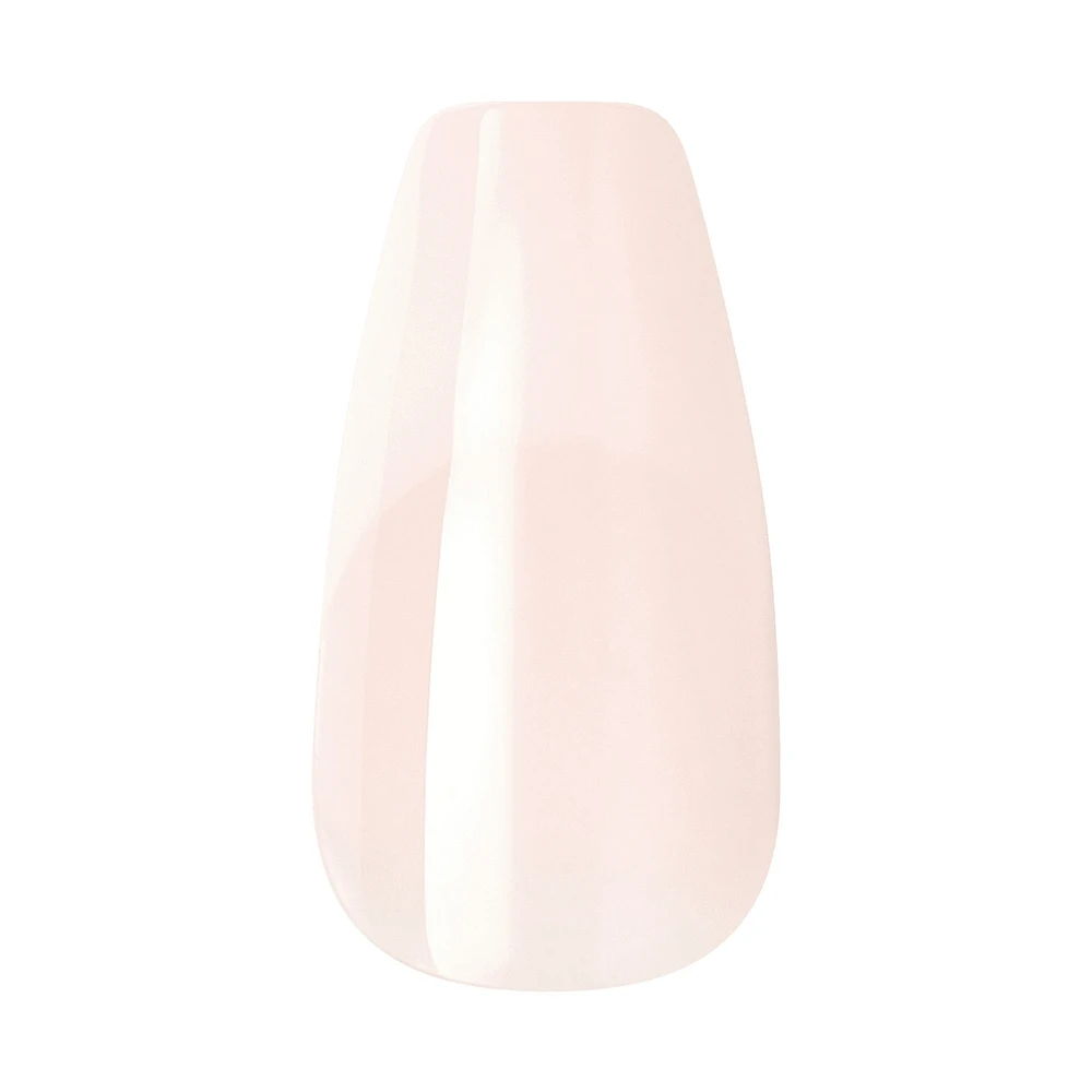 Kiss Salon Acrylic - French Nude Leilani - Fake Nails, 28 Count, Medium