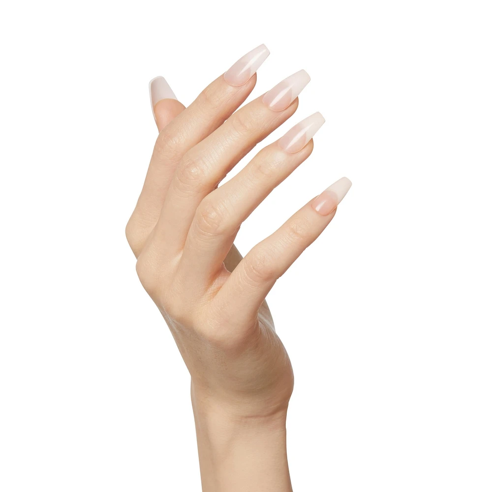 Kiss Salon Acrylic - French Nude Leilani - Fake Nails, 28 Count, Medium