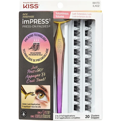 Impress Press-On Falsies Eyelashes, Voluminous