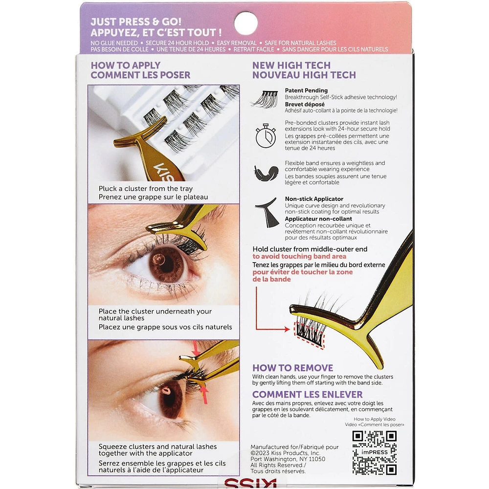 Impress Press-On Falsies Eyelashes, Voluminous