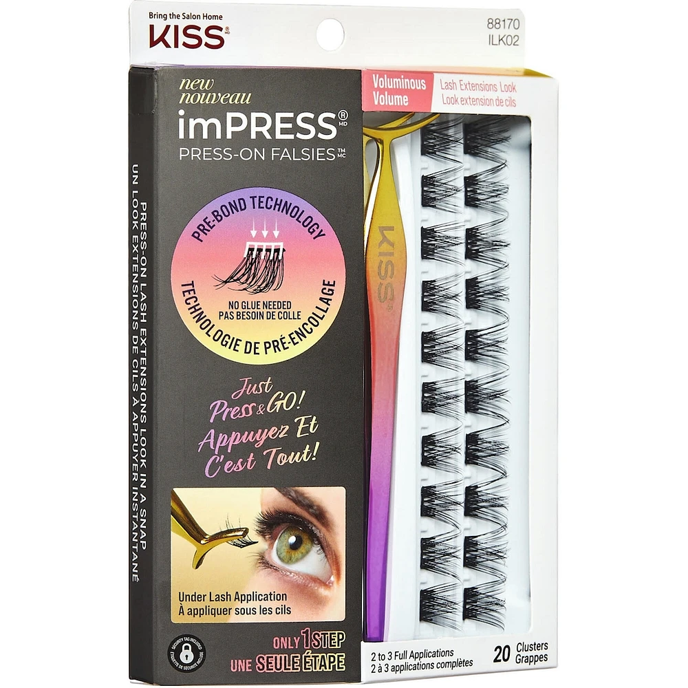 Impress Press-On Falsies Eyelashes, Voluminous