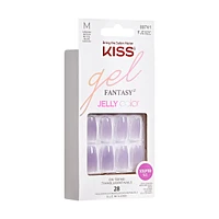 Kiss Gel Fantasy - Quince Jelly Fake Nails, 28 Count, Medium