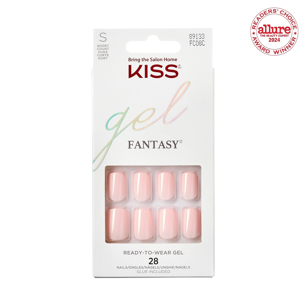 Kiss Gel Fantasy - Countless Times Fake Nails, 28 Count, Long