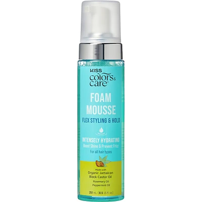 KISS Colors & Care Flex Styling & Hold Moisture Boosting Foam Mousse - 8.5 oz