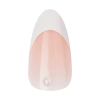 Kiss Premium Classy Press-On Nails, White Tipped French, Medium, Almond Shape, 33 Count