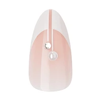 Kiss Premium Classy Press-On Nails, White Tipped French, Medium, Almond Shape, 33 Count