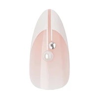 Kiss Premium Classy Press-On Nails, White Tipped French, Medium, Almond Shape, 33 Count