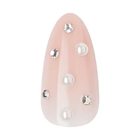 Kiss Premium Classy Press-On Nails, White Tipped French, Medium, Almond Shape, 33 Count