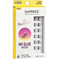 Impress Press-On Falsies Eyelash Clusters Minipack, Natural, Classy