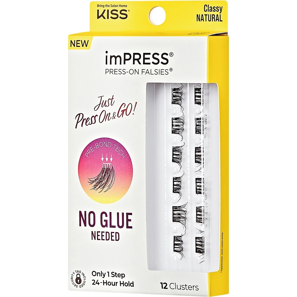 Impress Press-On Falsies Eyelash Clusters Minipack, Natural, Classy