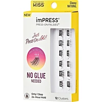 Impress Press-On Falsies Eyelash Clusters Minipack, Natural, Classy