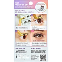 Impress Press-On Falsies Eyelash Clusters Minipack, Natural, Classy