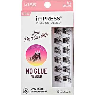 imPRESS Press-On Falsies Eyelash Clusters Minipack, Voluminous, Bold