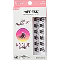 imPRESS Press-On Falsies Eyelash Clusters Minipack, Voluminous, Bold