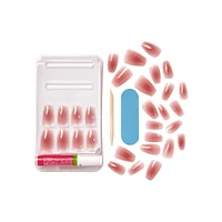 Kiss Bare But Better Premium Press-On Nails, "Shine", Pink, Medium Coffin, 33 Count