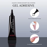 Kiss Salon X-Tend  Press-On Nails, Medium Length, Coffin Shape, 30 Count