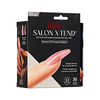 Kiss Salon X-Tend  Press-On Nails, Medium Length, Coffin Shape, 30 Count