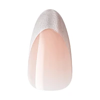 Kiss Gel Fantasy Magnetic Press-On Nails, "North Coast", Silver, Medium Almond, 31 Count