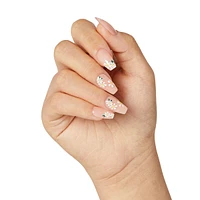 Kiss Voguish Fantasy Press-On Nails, ‘4 Wheel Drive’, Nude, Medium Coffin, 31 Count