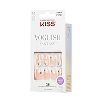 Kiss Voguish Fantasy Press-On Nails, ‘4 Wheel Drive’, Nude, Medium Coffin, 31 Count