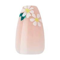 Kiss Voguish Fantasy Press-On Nails, ‘4 Wheel Drive’, Nude, Medium Coffin, 31 Count
