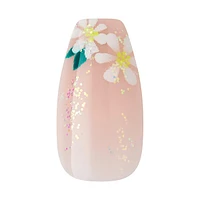 Kiss Voguish Fantasy Press-On Nails, ‘4 Wheel Drive’, Nude, Medium Coffin, 31 Count