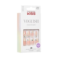 Kiss Voguish Fantasy Press-On Nails, ‘4 Wheel Drive’, Nude, Medium Coffin, 31 Count
