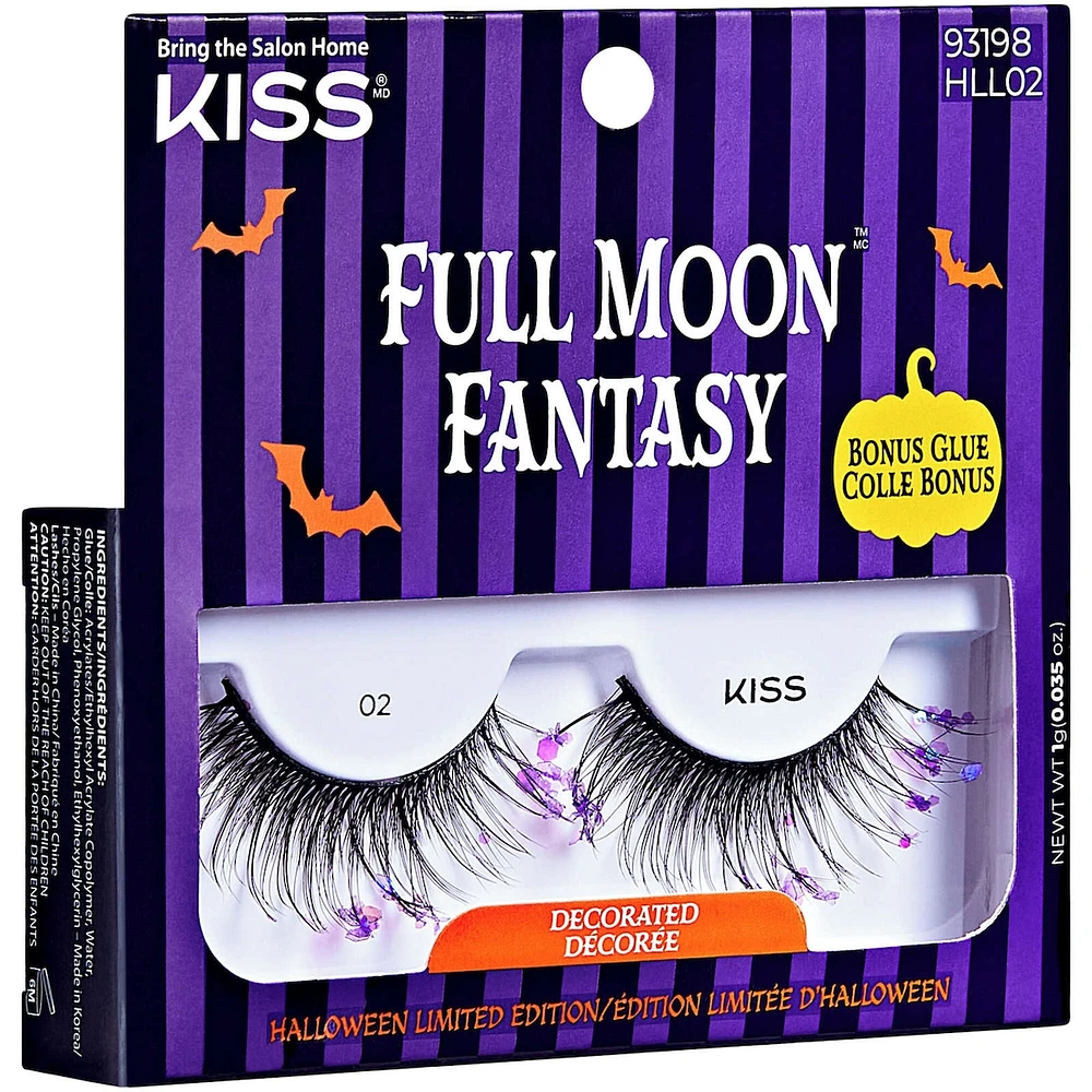 KISS Halloween 'Full Moon Fantasy' False Eyelashes, Style 01 - Decorated
