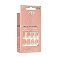 Kiss Salon X-Tend Led Soft Gel System Decorated Nails, White, Medium Coffin, 34 Count