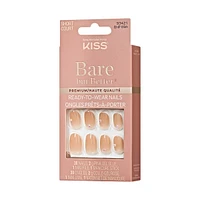 Kiss Salon X-Tend Led Soft Gel System Decorated Nails, White, Medium Coffin, 34 Count
