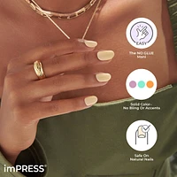 Impress : Ongles À Pression De Couleur, «Instinct», Rose, Court, Carré-Ovale, 30 U.