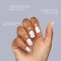 Kiss Gel Fantasy, Fake Nails, Day 1, Blue, Almond, Short, 28 Count