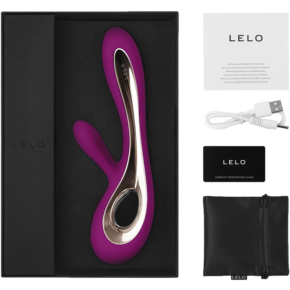 LELO SORAYA 2 Deep Rose, Rabbit Vibrator, Rechargeable, Waterproof, 12 Variable Speeds, Whisper Quiet