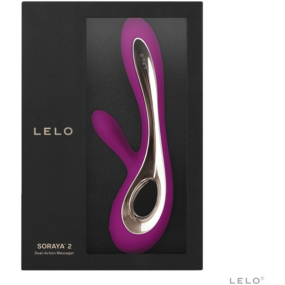 LELO SORAYA 2 Deep Rose, Rabbit Vibrator, Rechargeable, Waterproof, 12 Variable Speeds, Whisper Quiet