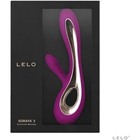 LELO SORAYA 2 Deep Rose, Rabbit Vibrator, Rechargeable, Waterproof, 12 Variable Speeds, Whisper Quiet